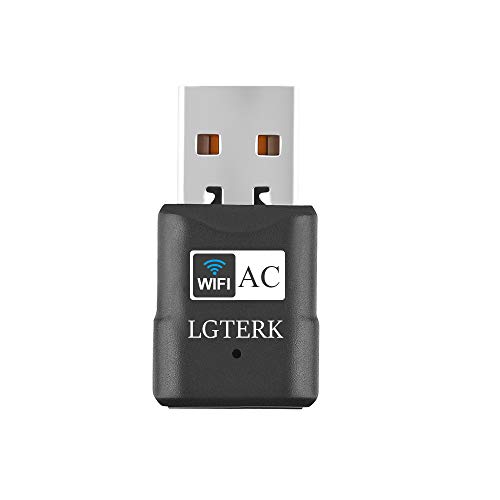 LGTERK USB WiFi Adaptador 600Mbps Driver Free-Auto Dual Band 2.4GHz/5GHz Mini WiFi Antena para PC/Desktop/Laptop Windows 10/8.1/8/7, Mac OS 10.6-10.14