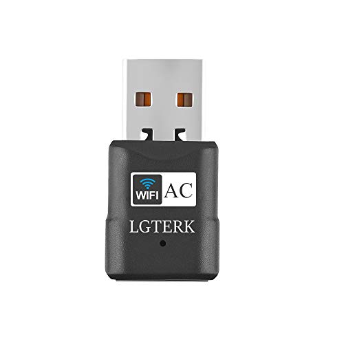 LGTERK USB WiFi Adaptador 600Mbps Driver Free-Auto Dual Band 2.4GHz/5GHz Mini WiFi Antena para PC/Desktop/Laptop Windows 10/8.1/8/7, Mac OS 10.6-10.14 LGTERK USB WiFi Adaptador 600Mbps Driver Free-Auto Dual Band 2.4GHz/5GHz Mini WiFi Antena para PC/Desktop/Laptop Windows 10/8.1/8/7, Mac OS 10.6-10.14