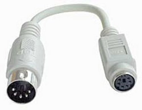 Lindy PS/2 - AT Port Adapter Cable 6-Pin Mini DIN FM 5-Pin DIN M Gris - Adaptador para Cable (6-Pin Mini DIN FM, 5-Pin DIN M, Male Connector/Female Connector, 0,15 m, Gris)