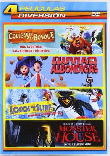 Lluvia De Albóndigas / Monster House/ Colegas En El Bosque / Locos Por El Surf - Qua [DVD]