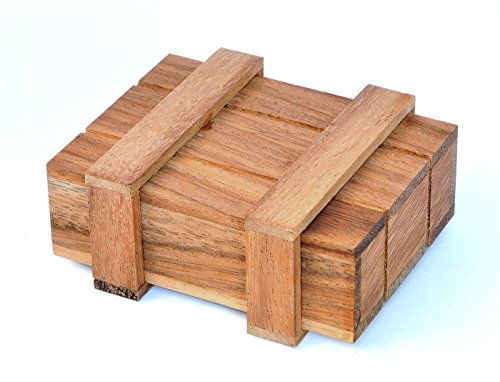 LOGICA GIOCHI Art. Caja de Pandora M - Caja Secreta - Dificultad 3/6 Difícil - Rompecabezas De Madera - Colección Leonardo da Vinci