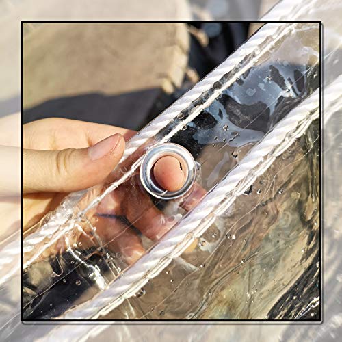 Lona MYAN Impermeable, Toldo Transparente PVC Plástico Sábana Kiosko Cubrir Impermeable A Prueba De Polvo Plegable Tamaños Personalizados (Color : Clear, Size : 2.4M X 6M)