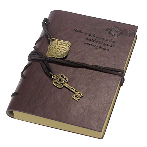 Longra Vintage Magic Key Cuaderno de Cuero Cuaderno de Diario de Libros Longra Vintage Magic Key Cuaderno de Cuero Cuaderno de Diario de Libros