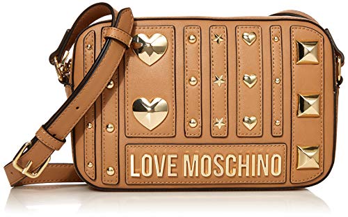 Love Moschino Borsa PU, Bolsa de mensajero para Mujer, Beige (Cammello), 15x23x6 centimeters (W x H x L)