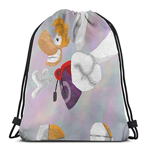 LREFON Rayman Sport Bag Gym Sack Mochila con cordón Solid Cinch Pack