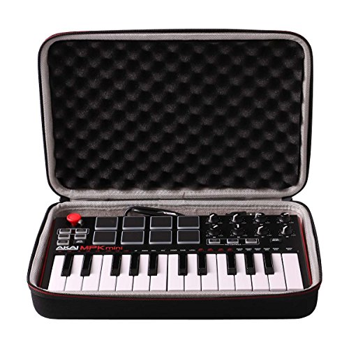 LTGEM EVA Duro Estuche Viajes Funda Bolso para AKAI Professional MPK MINI MKII - Teclado Controlador MIDI USB portátil con 25 teclas