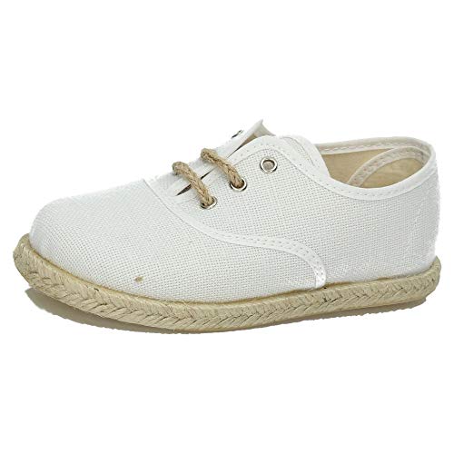 MADE IN SPAIN 260/L ESPARTEÑAS DE Lona NIÑO Zapatillas Blanco 30