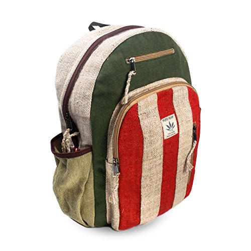 Maha Bodhi All Natural - Mochila de cáñamo para portátil (hecha a mano, varios bolsillos, estilo de moda Maha Bodhi All Natural - Mochila de cáñamo para portátil (hecha a mano, varios bolsillos, estilo de moda