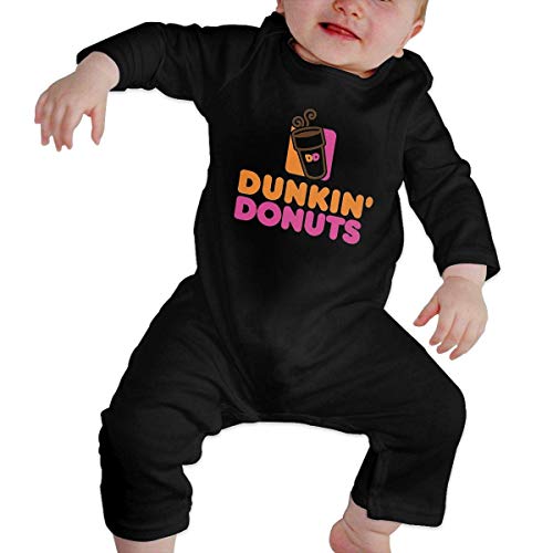 maichengxuan Mameluco Bebé Dunkin Donuts Pijama de Algodón Mameluco Niñas Niños Pelele Mono Manga Larga Trajes Newborn 6-24 Months