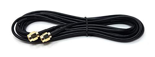 MainCore Cable de antena SMA macho a SMA macho de 2 m compatible con antena satélite WiFi, chapado en oro (2 m)