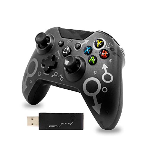 Mando para Xbox One 2.4G Bluetooth Mando Inalámbrico Compatible con Xbox One/PS3/PC Joystick Inalámbrico Diseño Ergonomico