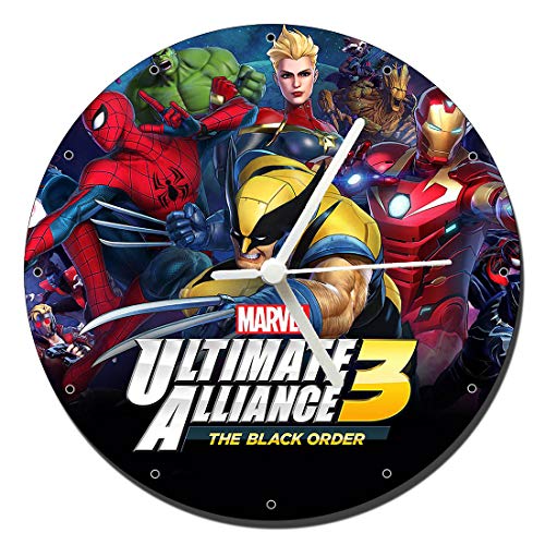 MasTazas Marvel Ultimate Alliance 3 The Black Order Reloj de Pared Wall Clock 20cm
