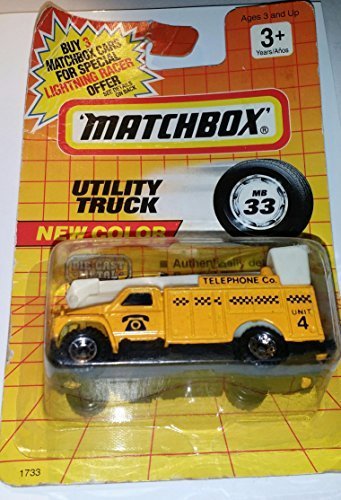 MATCHBOX MOVING PARTS! BLUE UTILITY TRUCK #33 RESPONSE UNIT by Matchbox