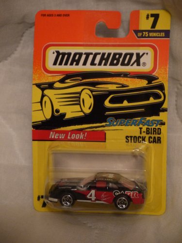 Matchbox Superfast T-Bird Stock Car #7 of 75 Vehicles - EVAN CARR by Matchbox Matchbox Superfast T-Bird Stock Car #7 of 75 Vehicles - EVAN CARR by Matchbox