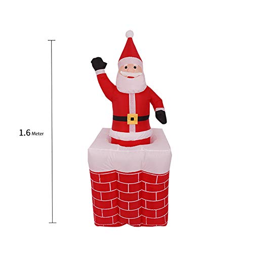 MIFASA - Figura de Papá Noel hinchable (1,6 m)