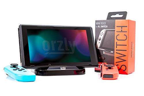 Mini Base de Carga de Orzly compatible con la Nintendo Switch - Negro - Mini Dock para Nintendo Switch Tablet (incluye Cable de alimentación USB a TypeC)