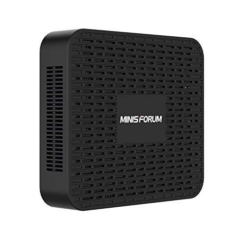 MINIS FORUM Mini PC, Intel Celeron Processor J4125 CPU de Cuatro núcleos DDR de 8 GB/SSD Mini computadora de Escritorio con Windows 10, conexión HDMI y DP, WiFi de Banda Dual, BT 5.0