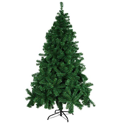 Minterest Arbol de Navidad, 800 Sucursales 180cm Árbol de Navidad con Soporte de Metal para La Sala de Estar de La Oficina En Casa Decoraciones para Fiestas Navideñas Árbol de Navidad Grande