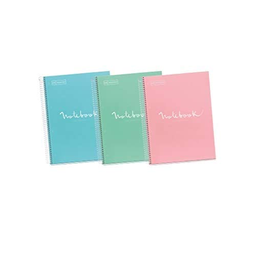 Miquelrius - Pack 3 Cuadernos A4 Cuadriculados Emotions - Espiral Microperforado, Cubierta de Cartón Forrado, Tamaño 210 x 297 mm, 4 taladros, 80 Hojas de 90 g, Cuadrícula de 5x5 m, Intensos Miquelrius - Pack 3 Cuadernos A4 Cuadriculados Emotions - Espiral Microperforado, Cubierta de Cartón Forrado, Tamaño 210 x 297 mm, 4 taladros, 80 Hojas de 90 g, Cuadrícula de 5x5 m, Intensos