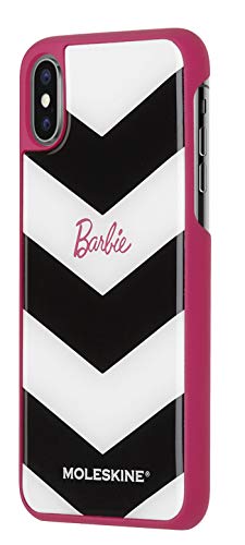 Moleskine - Carcasa Rígida Clásica Para IPhone X/XS, Funda Rígida Para Smartphone, Incluye Agenda Volant XS Para Notas - Diseño Barbie y Motivo Chevron (COQUES)