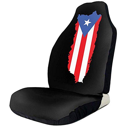 MOLLUDY 2 PCS, Puerto Rico Flag Universal Car Seat Covers Protectores de asientos delanteros para automóviles, camiones y SUV