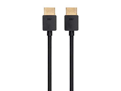 Monoprice 8K Slim Ultra High Speed HDMI Cable 3ft - 48Gbps Black