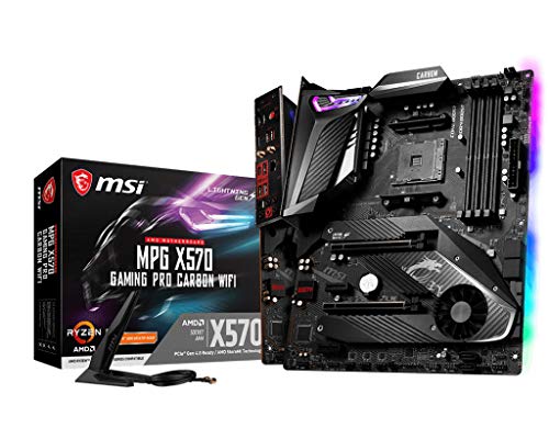 MSI MPG X570 Gaming Pro Carbon Wifi - Placa Base Performance Gaming (Chipset AMD X570, DDR4, Audio Boost, Intel Lan, Socket AM4, Wi-Fi, HDMI, Soporta AMD Pocesadores) Color Negro