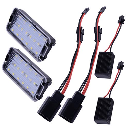 MuChangZi 2X 18SMD Led luz de matrícula para 99-05 S/Eat Leon 1M 04-09 Altea Arosa Cordoba MK1 MK2 Ibiza Toledo 5P Car-Styling