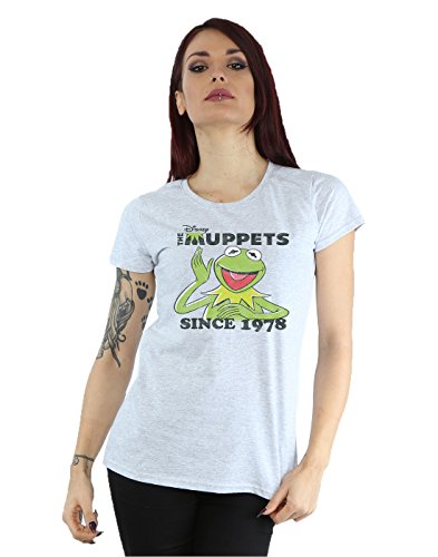 Muppets mujer Kermit Since 1978 Camiseta Large cuero gris