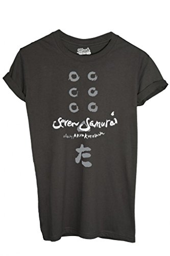 MUSH T-Shirt Seven Samurai - Film by Dress Your Style - Hombre-L Antracita