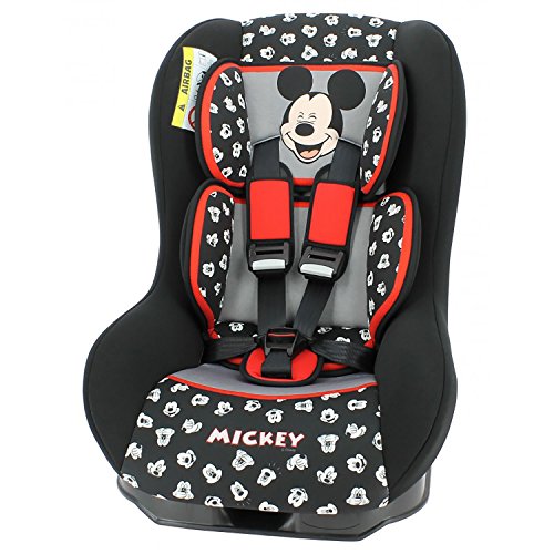 Mycarsit - Silla de coche disney grupo 0+/1 de 0 a 18 kg - fabricación 100% francesa - 3 estrellas test tcs - 7 colorido - reposa cabeza y asiento tapizado y acolchado.