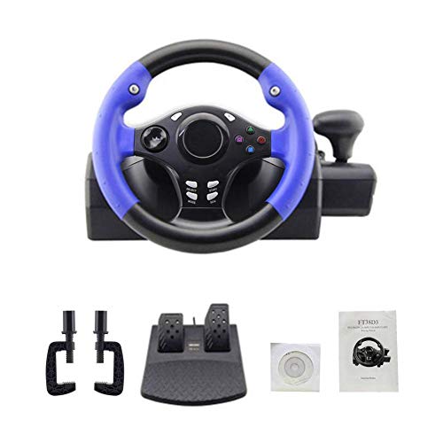 mysticall 7 en 1 270 Degree Driving Force Racing El Volante y los Pedales Son compatibles con PS4 / PS3 / PC/Xbox-One/XBOX-360 / Switch/Android Computer Game