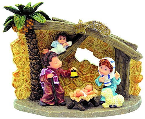 Nadal - Portal de Belén con palmera tamaño 15x8x11 centímetros, modelo 746225