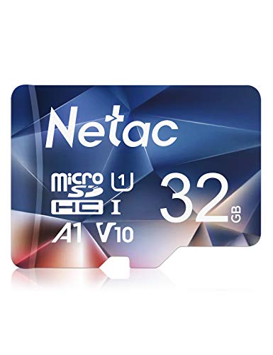 Netac Tarjeta de Memoria de 32GB, Tarjeta Memoria microSDXC(A1, U1, C10, V10, FHD, 600X) UHS-I Velocidad de Lectura hasta 90 MB/s, Tarjeta TF para Móvil, Cámara Deportiva, Switch, Tableta, Dashcam
