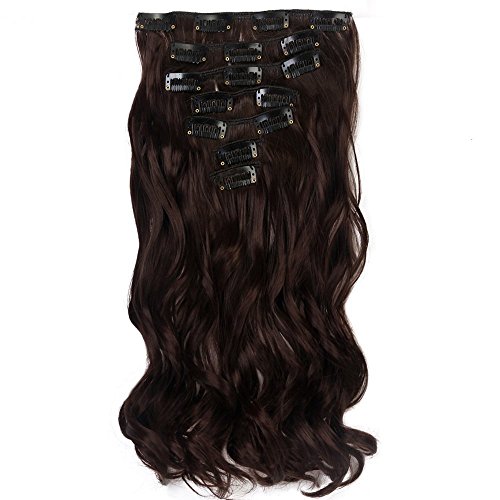 Neverland Beauty 22" (55 cm) extensiones de cabello cabeza completa clip en extensiones de pelo 7 piezas Ondulado with 16 clips #33