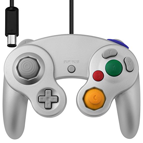 NGC plata juego del choque Joypad Controller Gamepad para Nintendo Wii GC NGC GameCube