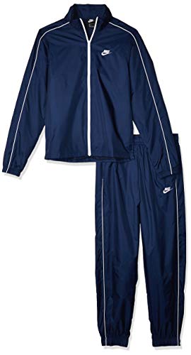 NIKE M NSW CE TRK Suit Wvn Basic Chándal, Hombre, Midnight Navy/White/White NIKE M NSW CE TRK Suit Wvn Basic Chándal, Hombre, Midnight Navy/White/White