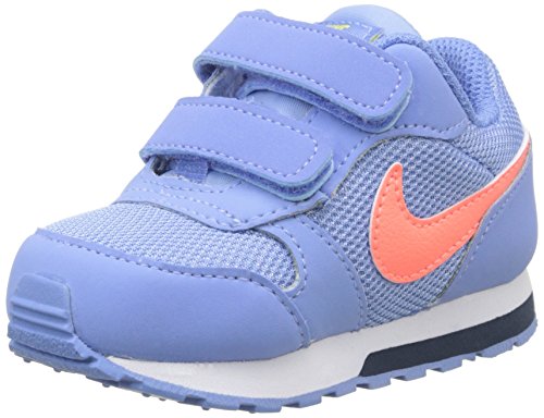 Nike MD Runner 2 (TDV), Zapatos de recién Nacido Unisex niños, Azul (Chalk Blue/Bright Mango Obsdn), 22 EU
