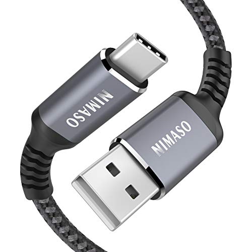 NIMASO Cable USB C 3.0(2M),Cable USB Tipo C a USB A Carga Rápida Nylon Duradero Trenzado para Dispositivos USB Tipo C Compatible con Samsung Galaxy,Xiaomi Mi A1/Mi A2,LG,HTC,Sony Xperia XZ y más