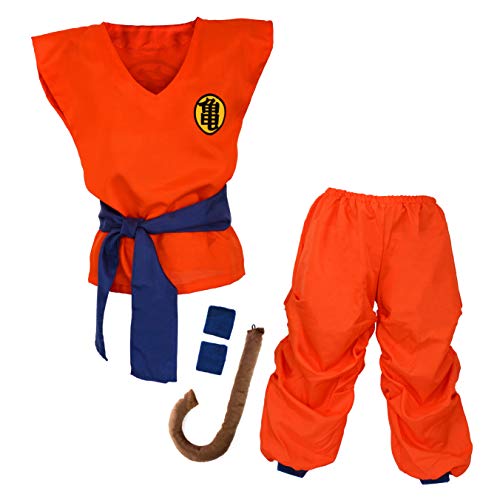 Niños Disfraz para Son Goku Ropa de Entrenamiento para niños y jóvenes (XL)