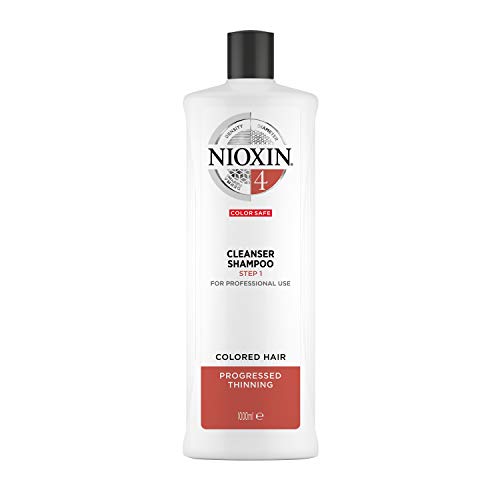 NIOXIN - Champú antigrasa limpiador - para Cabello Teñido muy Debilitado - Sistema 4 - paso 1 - 1L