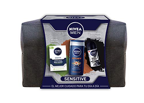 NIVEA MEN Neceser Sensitive, set de regalo cuidado hombre