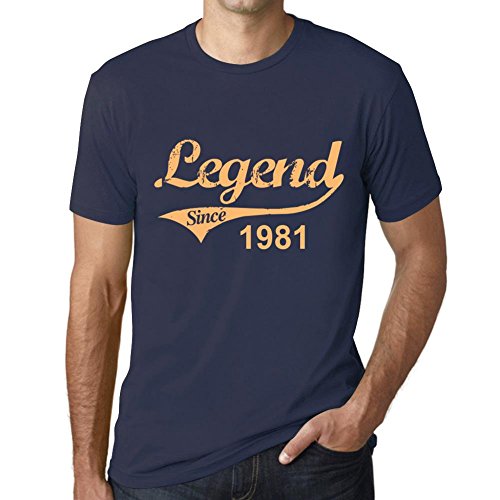 One in the City Hombre Camiseta Vintage T-Shirt 1981 Cumpleaños de 40 años Marine francés Marine francés XXL