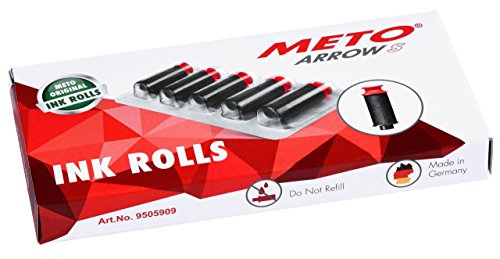 Original Meto Rodillos de Tinta de para la etiquetadora Manual Arrow S 9505909 (de 1 línea y 8 dígitos para Etiquetas de 22 x 12 mm) 5 Unidades, Negro Original Meto Rodillos de Tinta de para la etiquetadora Manual Arrow S 9505909 (de 1 línea y 8 dígitos para Etiquetas de 22 x 12 mm) 5 Unidades, Negro