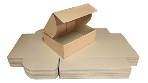 Pack cajas | cartón medianas, para envíos ecommerce automontables kraft, paqueteria, almacenaje , packaging, regalos, envio postal, Ideal ecomerce. (34 x 25 x 11 cm, Pack 50 cajas)
