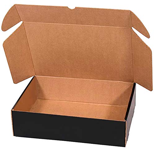 packer PRO Pack 25 Cajas Carton Envios para Ecommerce y Regalo Negras Automontable, Grande 40x30x8cm