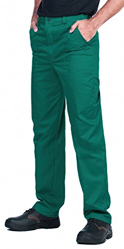 Pantalones de trabajo para hombre, S - XXXL, Pantalones de seguridad, Made in EU, Azul, Rojo, Verde, Bianco (S, Verde)
