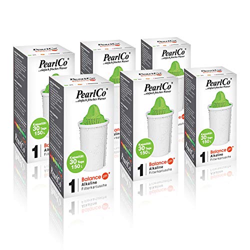 PearlCo - Juego de 6 cartuchos de filtro alcalinos para agua alcalina, compatibles con Brita Classic.