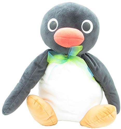 Peluche - PRZ10919 – Pingüino sentado con lazo oficial de cartón animado – Multicolor – 30 cm