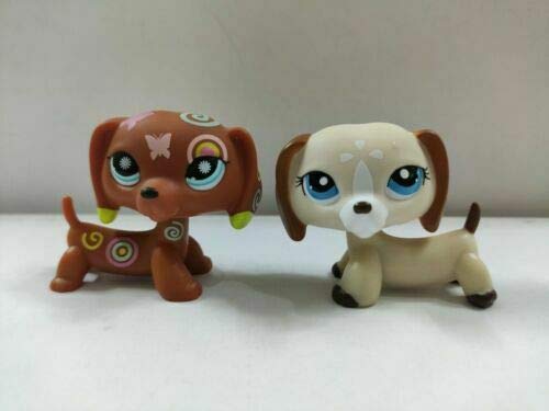 Pet Shop 2pcs/Lot Littlest LPS#1010#1491 Dachshund Dog Kid Toy